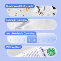 Thumbnail for EQQUALBERRY pH Balanced Daily Glow Gel Cleanser 7.1 fl oz. 210ml Moisturizing finish, Gentle Gel Cleaning, Korean Skincare EWG Green
