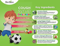 Thumbnail for HERBION Naturals Cough Syrup for Children with Natural Honey and Cherry Flavor, Helps Relieves Cough, Promotes Healthy Lung Function, Immunity, for Kids 11 Months+, 5 Fl Oz, Pack of 1