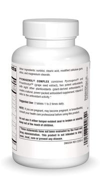 Thumbnail for Source Naturals Pycnogenol Complex Antioxidant Formula Rich in Flavonoids, Proanthocyanidins & Vitamin C - 12 Tablets