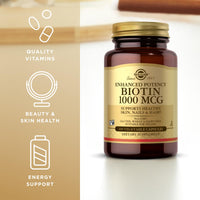 Thumbnail for Enhanced Potency Biotin 1Vitamin 000 mcg 100 Veg Capsules