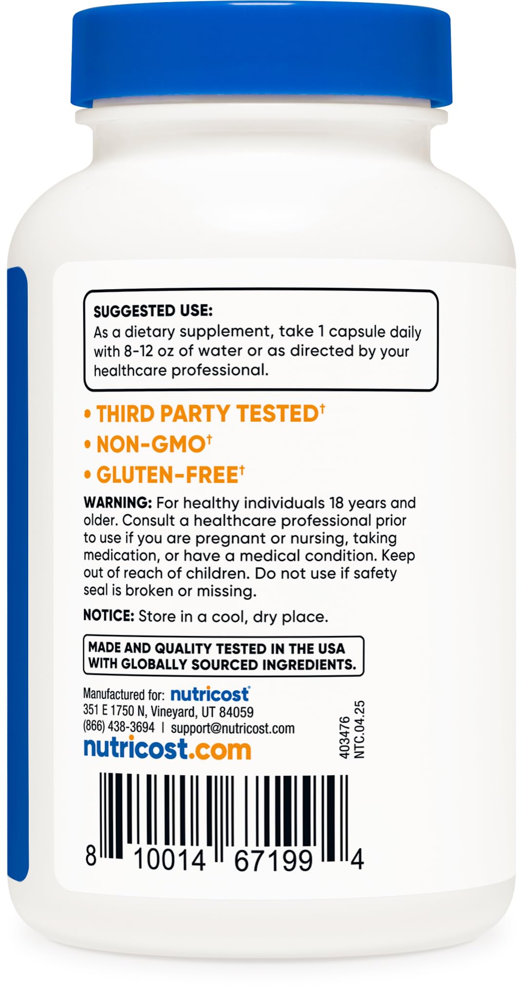 Nutricost Boron 3mg Supplement, 240 Vegetarian Capsules - Gluten Free and Non-GMO