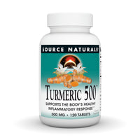 Thumbnail for Source Naturals Turmeric 500, 500 mg - 120 Tablets