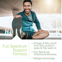 Thumbnail for Irwin Naturals Men's Living Green Liquid-Gel Multi - 70 Essential Nutrients, Full-Spectrum Vitamin Supplements for Men, Wholefood Blend - Promotes Brain & Adrenal Support - 120 Liquid Soft-Gels