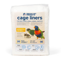 Thumbnail for Prevue Pet Products Disposable Cage Liners for Birds and Small Animals - Parrot, Parakeet, Conure, Cockatiel Cages and Hamster, Guinea Pig, Mouse Cages White 20