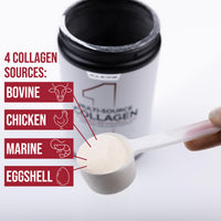 Thumbnail for Rule 1 Proteins Multi-Source Collagen Powder - Bovine, Chicken, Fish & Eggshell Collagen Sources + Hyaluronic Acid & Vitamin C for Hair, Skin, & Nail Support (25 Servings, Unflavored)