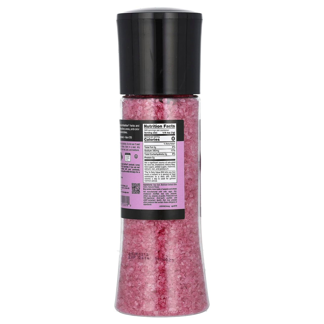 California Gold Nutrition Foods, Violet Sea Salt Grinder, 12 oz (340 g)
