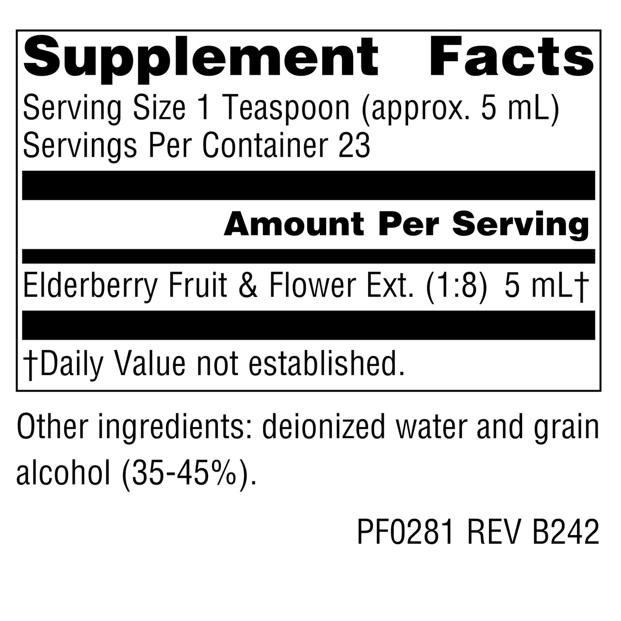 Planetary Herbals Full Spectrum Elderberry Fluid Extract Supplement, 4 Fluid Ounce