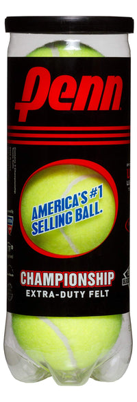 Thumbnail for Penn Championship - Extra Duty Felt Pressurized Tennis Balls - (2 Cans, 6 Balls)