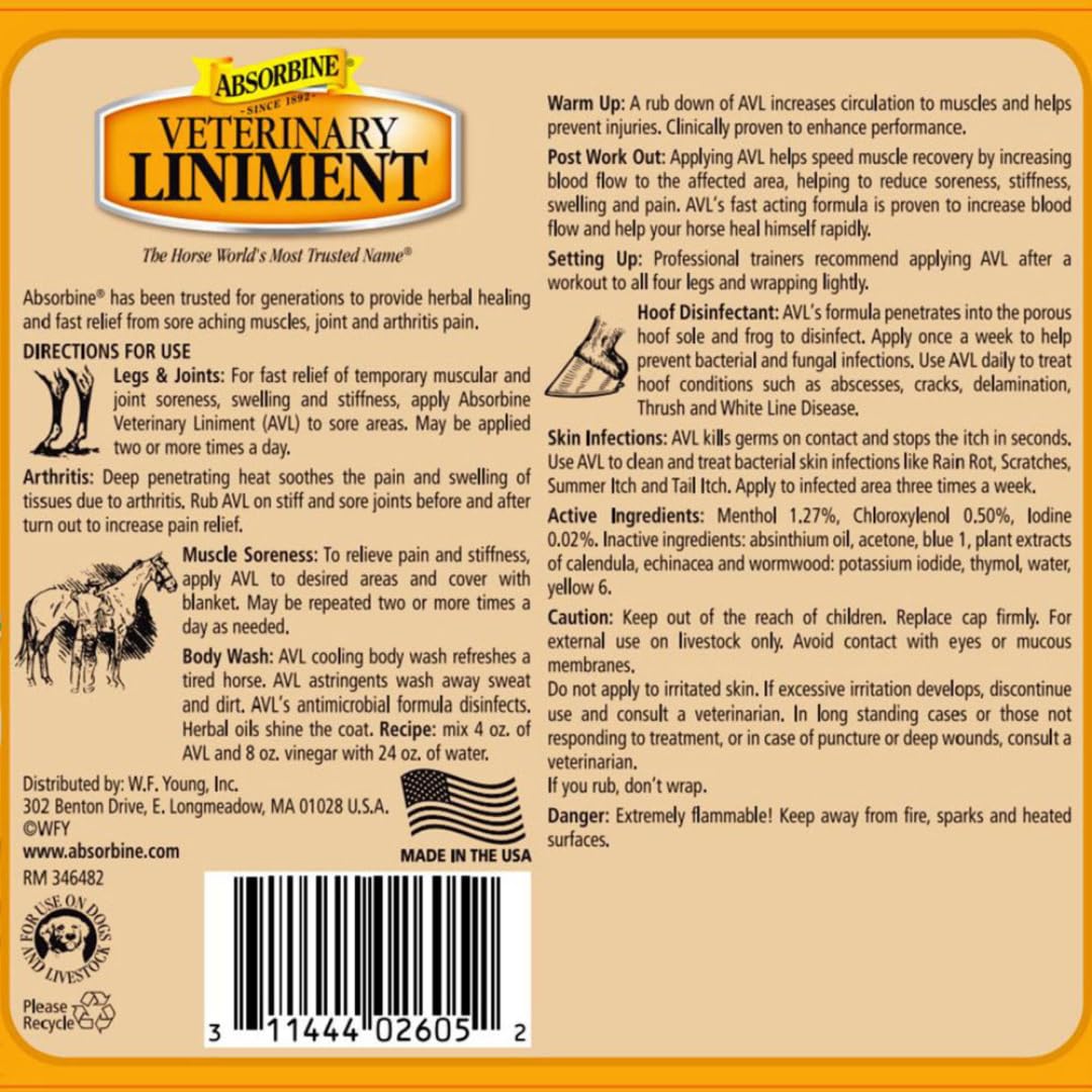 Absorbine Veterinary Liniment Bottle, 32-Ounce by Absorbine