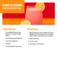 Thumbnail for Isopure Clear Whey Isolate Protein Powder, Lactose Free, Gluten Free, Naturally Flavored, Citrus Lemonade, 20g Protein Per Serving, 1.9 Lb, 36 Servings (Packaging May Vary)
