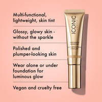 Thumbnail for ICONIC LONDON Radiance Booster | Liquid Radiance Lightweight Skin Tint for a Glowy Makeup Look, Cruelty Free, Vegan Makeup (Caramel Glow) 30 mL/ 1.01 Fl Oz