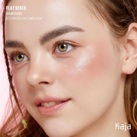 Thumbnail for Kaja 3-in-1 Blendable Sculpting Trio - Play Bento | with Mango Seed Butter, Cream Bronzer, Powder Blush, and Highlighter, 00 Sugar Cookie