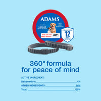 Thumbnail for ADAMS Flea & Tick Collar for Dogs & Puppies, Flea Collar for 12 Month Prevention, Kills Fleas, Ticks & Repels Mosquitoes, Excluding California, One Size Fits All Dogs & Puppies, 2 Count