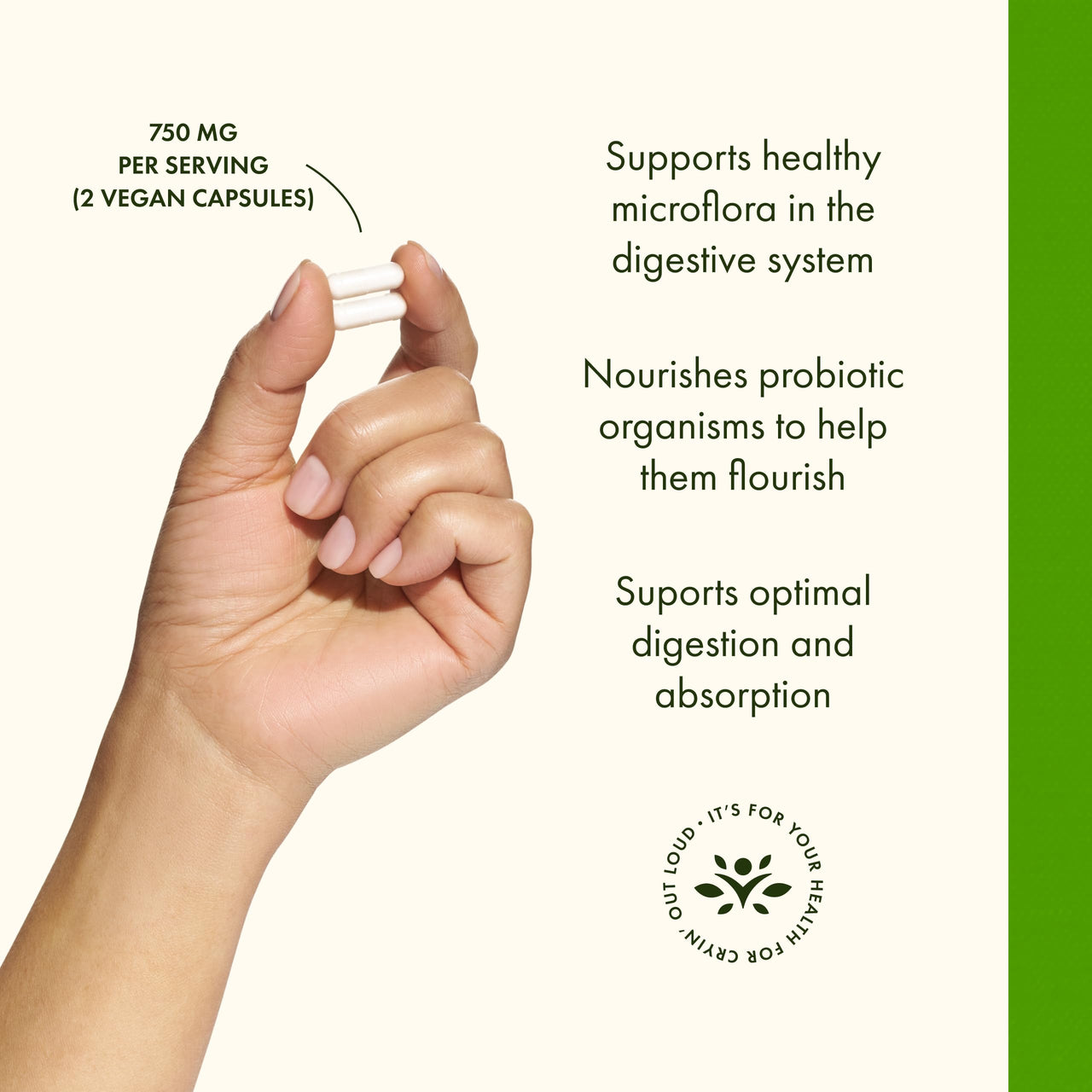 Swanson Prebiotic for Friendly Flora Support - Digestive Health Supplement - Offers Immune Support* - Contains Prebiotic Fiber - Vegan & Non-GMO - 120 Vegan Capsules