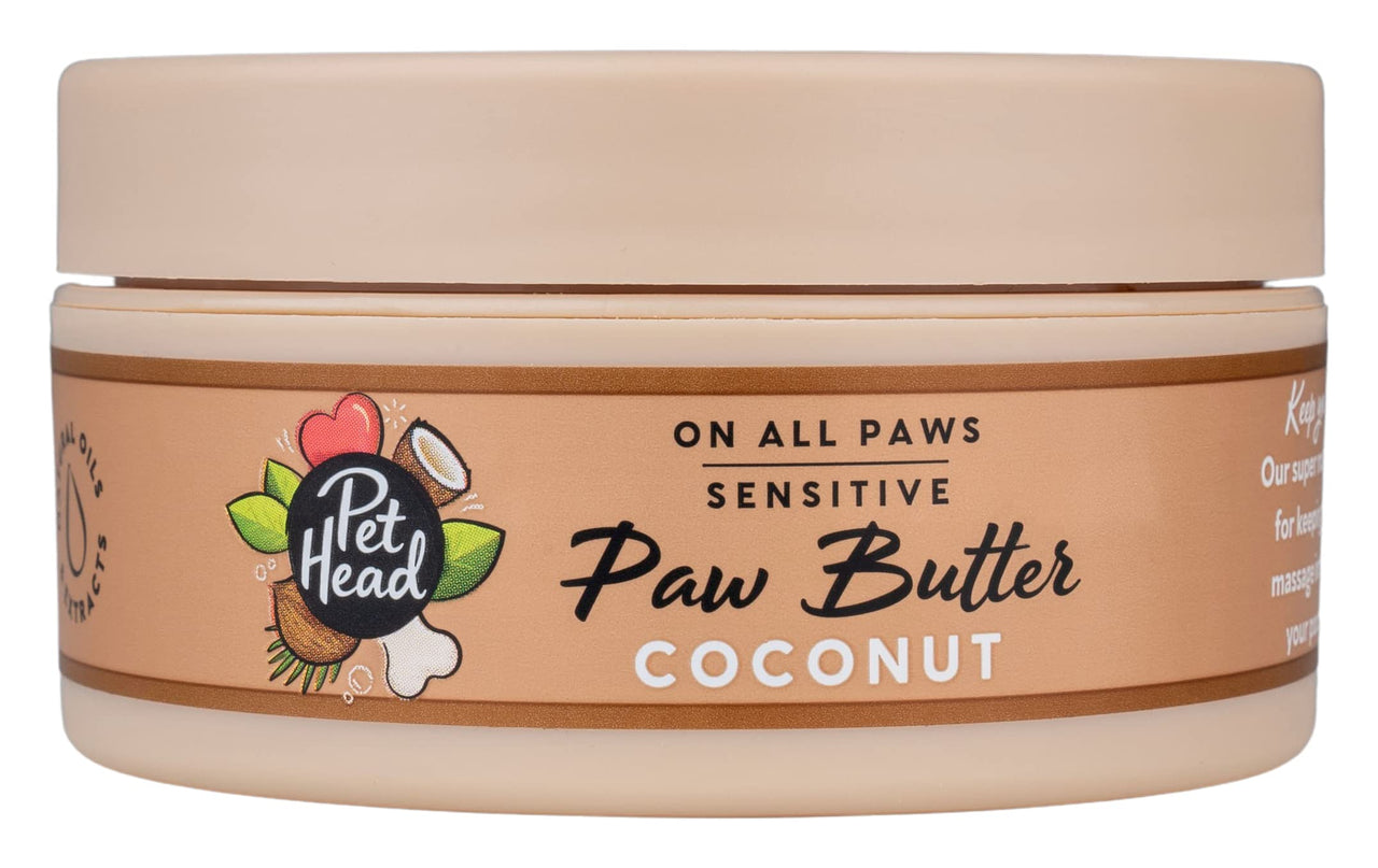 Pet Head On All Paws Coconut Paw Butter | Soothes & Nourishes for Soft Crack-Free Paws and Noses | Paw Moisturizer Balm | Vegan | Lick-Safe | Gentle Formula for Puppies | Made in USA | 1.4 oz.