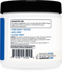 Thumbnail for Nutricost Creatine HCl Powder (8 OZ) - Made with CON-CRET Creatine, 300 Servings
