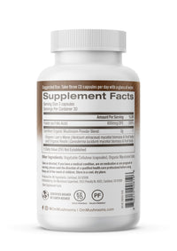 Thumbnail for OM MUSHROOM SUPERFOOD Brain Fuel Mushroom Powder Capsules Superfood Supplement, 90 Count, 30 Days, Lion's Mane, Reishi Blend Plus Folate, Mental Clarity, Mushroom Supplement