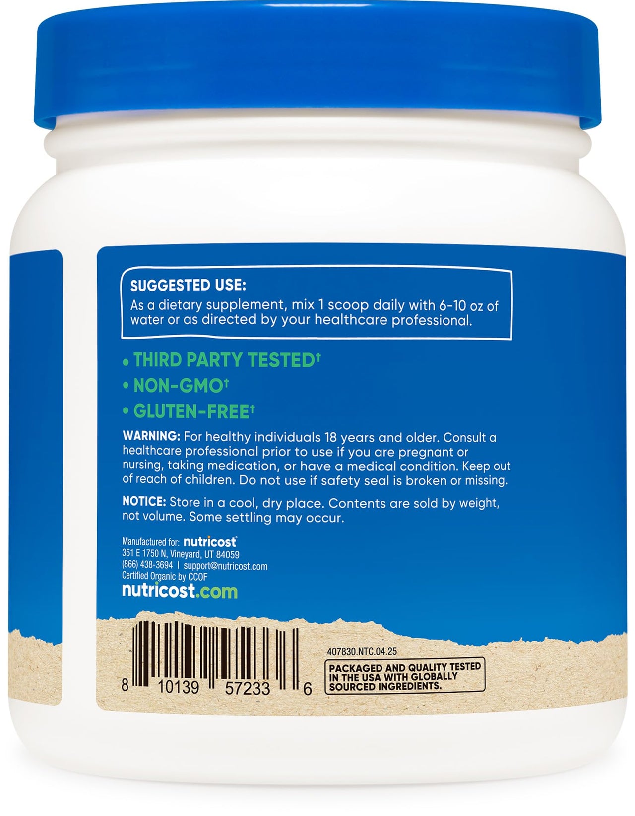 Nutricost Organic Maca Root Powder (1 LB)