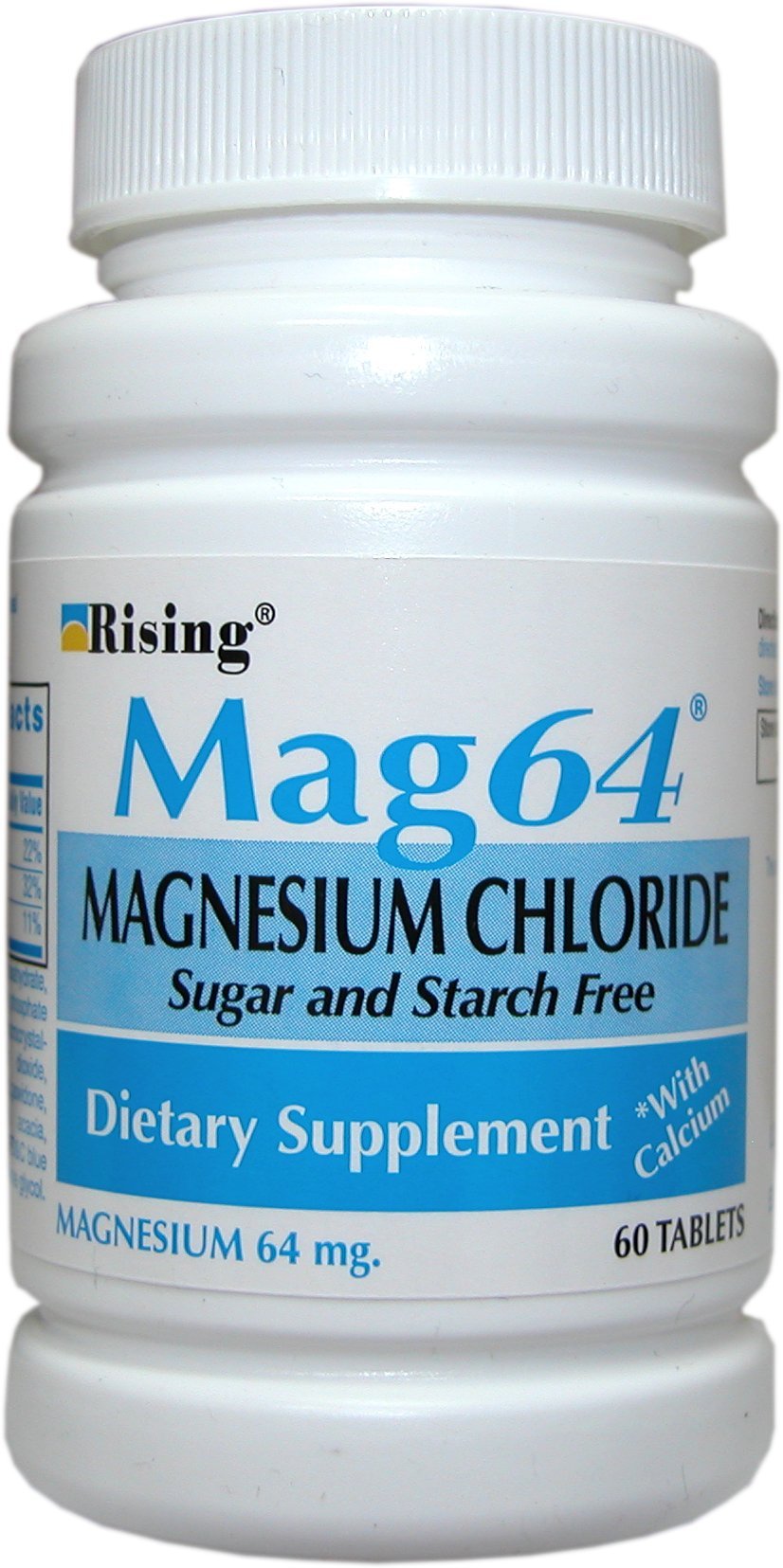 Rising Mag64 Magnesium Chloride with Calcium Tablets, 60 Count