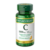 Thumbnail for Nature’s Bounty Vitamin C + Rose HIPS, Immune Support, 1000mg Vitamin C, Coated Caplets, 1 Serving per Day, Vegetarian Caplets, 100 Ct