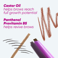 Thumbnail for Kosas Brow Pop - Longwear Eyebrow Makeup, Dual-Sided Defining Pencil with Castor Oil for Soft, Natural Look of Real Hair - Black