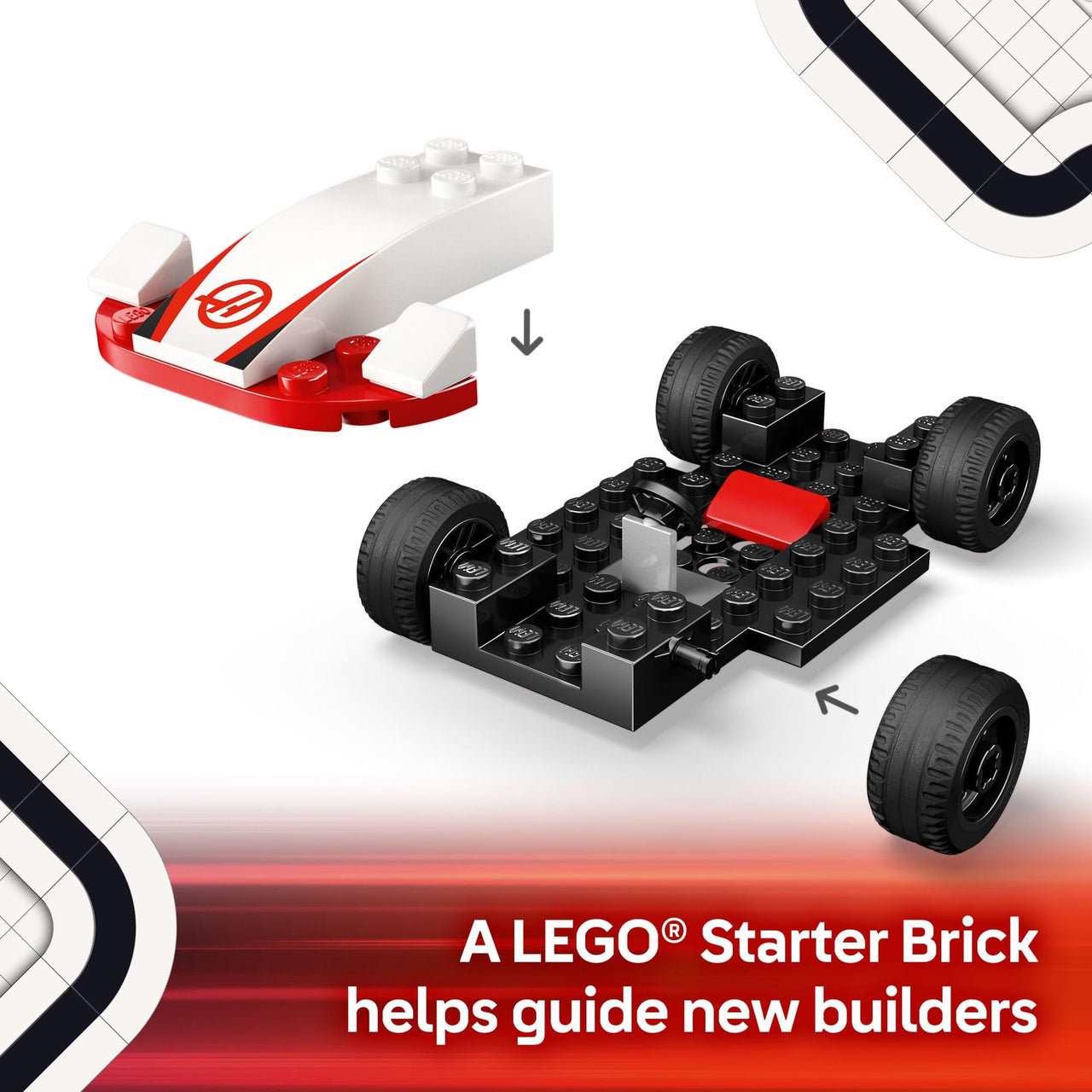 LEGO City F1 Williams Racing & Haas F1 Race Car Toys - Car Building Toy Set for Kids, Boys and Girls, Ages 4+ - Preschool Toy for Fans - Gift Idea for Birthdays - 60464