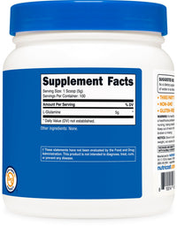 Thumbnail for Nutricost L-Glutamine Powder (500 Grams) Unflavored - Gluten Free & Non-GMO, 100 Servings