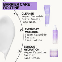 Thumbnail for Pacifica Vegan Ceramide Barrier Repair Face Lotion, Hydrating, Lightweight Moisturizer, For Dry Skin, Dermatologist Tested, Safe for Sensitive Skin, Fragrance Free, 100% Vegan + Cruelty Free