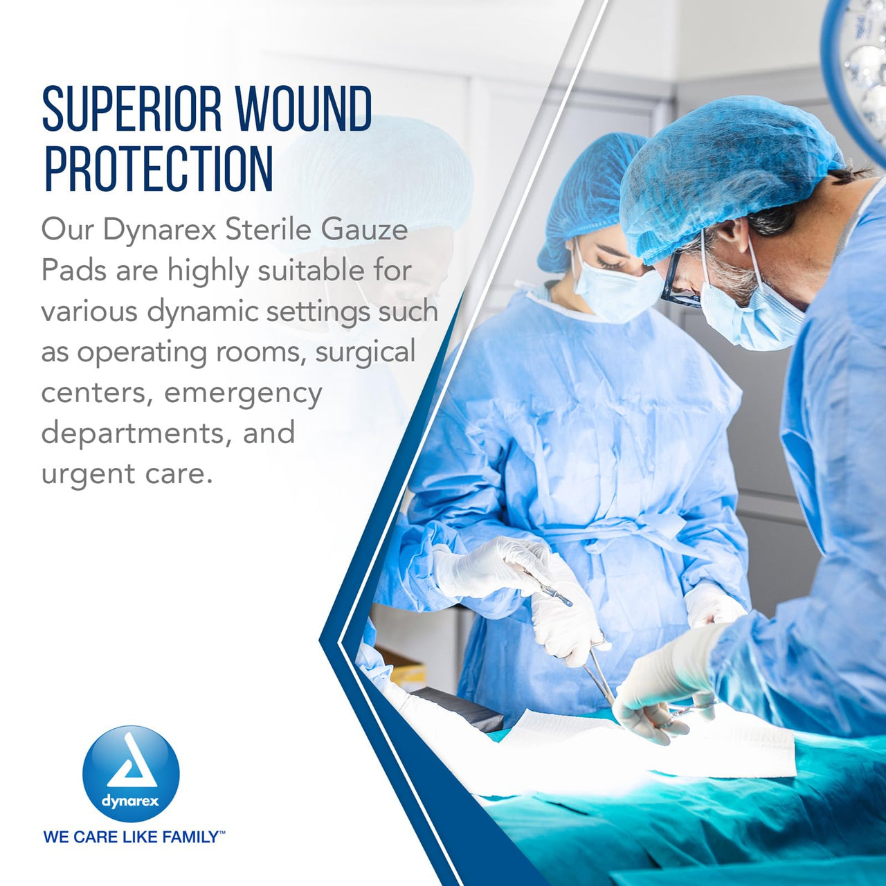 Dukal Sterile Gauze Pads, 100% Woven Cotton and Individually Wrapped, 4" x 4", 12-Ply Pad, Box of 100