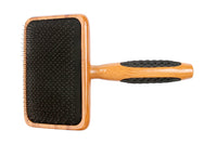 Thumbnail for Bass Brushes Large Slicker Style Pet Brush with Bamboo Wood Handle and Rubber Grips