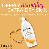 Thumbnail for Jergens Ultra Healing Dry Skin Lotion, Hand and Body Moisturizer for Quick Absorption into Extra Dry Skin with Hydralucence Blend, Vitamins C, E and B5, White, 32oz