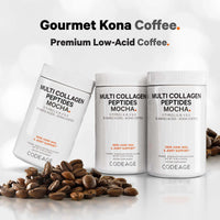 Thumbnail for Codeage Multi Collagen Peptides Protein Powder - Chocolate Mocha Instant Coffee - Gourmet Knoa Coffee Drink & Shake - Collagen Type I, II, III, V & X - Grass-Fed, Hydrolyzed, Non-GMO - 14.39oz