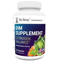 Thumbnail for Dr. Berg DIM Supplement Estrogen Balance - Original Estrogen Supplement for Women with Diindolylmethane for Menstrual Symptoms & Menopause Relief & Black Pepper for Enhanced Absorption - 60 Capsules