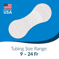 Thumbnail for TIDI 3300M Grip-Lok Medium Securement Device ― Pack of 100 ― Catheter Stabilization Device ― White ― Flexible Material ― Low-Profile Design for Comfort― Home Healthcare ― Medical Supplies