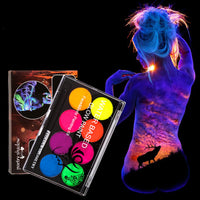 Thumbnail for MEICOLY Neon Face Paint,UV Blacklight Glow Face Paint,8 Bright Colors Neon Fluorescent Rave Body Paint Palette,Water Activated Eyeliner,Water Based Glow In The Dark Halloween Washable for Kids Adults
