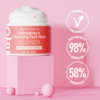 Thumbnail for SeoulCeuticals Korean Face Scrub - Exfoliating Face Mask Skincare K Beauty Mask for Glass Skin - Kaolin Clay + Charcoal Cream Exfoliant Mask 2oz