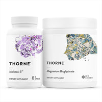 Thumbnail for THORNE - Sleep Support Duo - Magnesium Bisglycinate Powder + Melaton-3 for Restful Sleep - 60 Servings