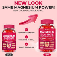 Thumbnail for Magnesium Glycinate Gummies 600mg, Sugar Free Magnesium Gummies for Adults, Chewable Potassium Supplements for Body Support, Zzz and Relaxation, 120 Count
