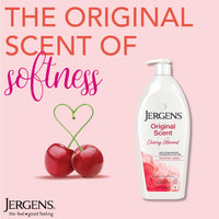 Thumbnail for Jergens Original Scent Dry Skin Body Lotion, Hand and Body Moisturizer, Cherry Almond Essence, Dermatologist Tested, 32 Oz