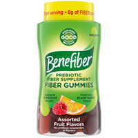 Thumbnail for Benefiber Prebiotic Fiber Supplement Gummies for Digestive Health, Assorted Fruit Flavor - 81 Count
