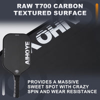 Thumbnail for Aihoye PRO Pickleball Paddles- Raw T700 Carbon Fiber Textured Surface (CFS) with High Grit & Spin, Pickleball Paddles Set of 2 with 16MM Polypropylene Honeycomb Core, USAPA Approved