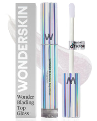 Thumbnail for Wonderskin Lip Gloss Blading Top Gloss, Clear Glitter Lip Gloss, Hydrating and High Shine Finish Lip Makeup (Holographic)