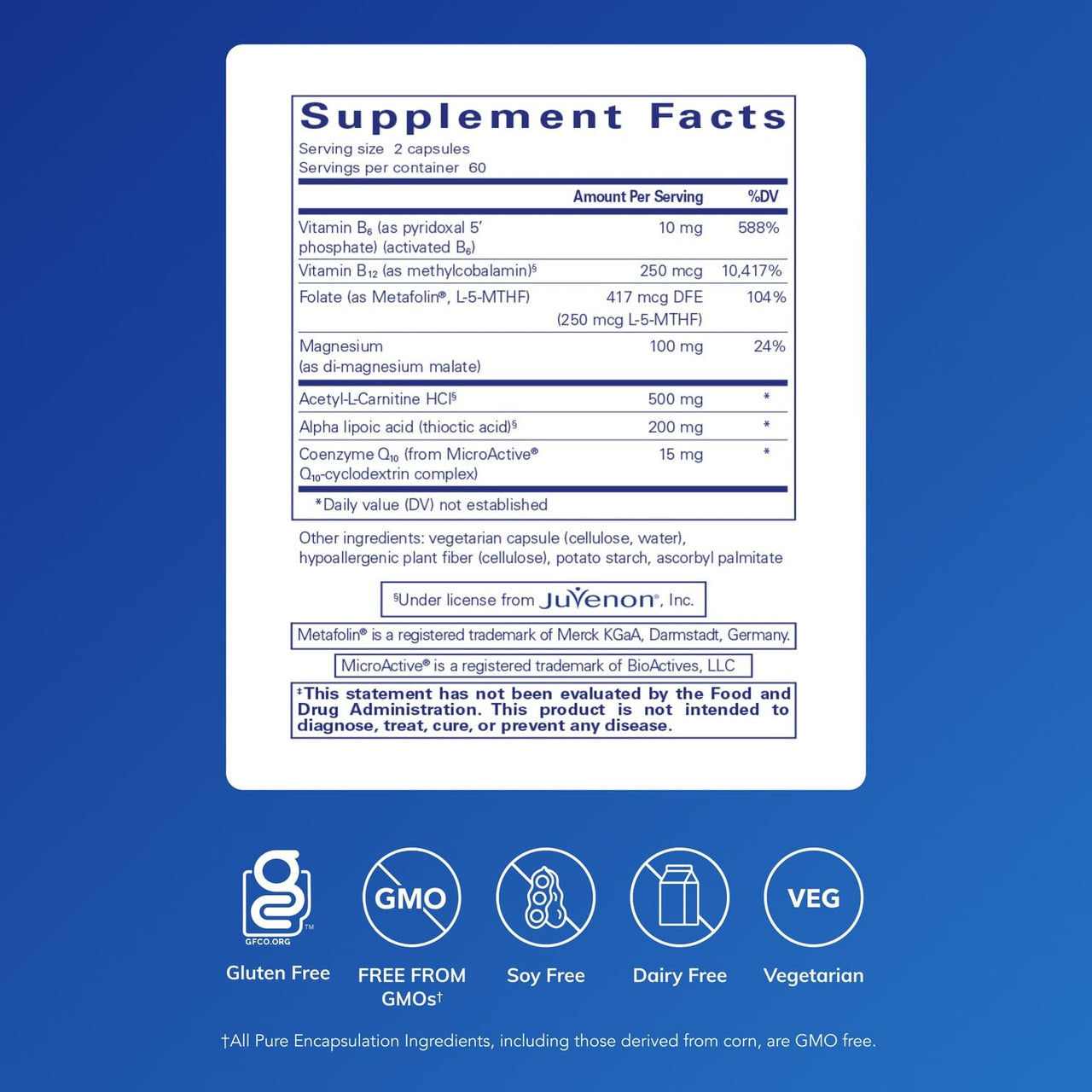 Pure Encapsulations Revita-Age Nerve | Hypoallergenic Supplement for Enhanced Cardiovascular, Metabolic and Neurocognitive Support* | 120 Capsules