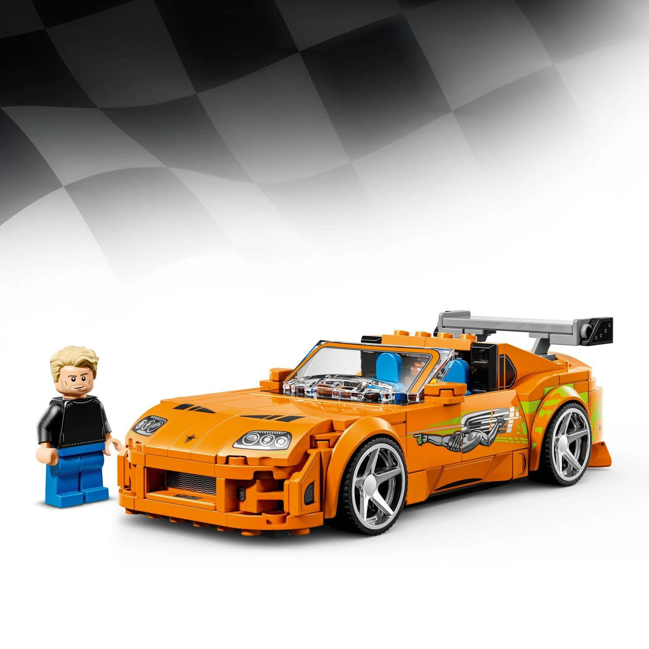 Lego 77260 Speed Champion Fast and Furious Toyota Supra MK4 Toy, Birthday Present, Blocks, Boys, Girls, Children, 10, 11, 12, Elementary School, Vehicle, Car, Mini Car, Pretend Play, Pretend Play Game
