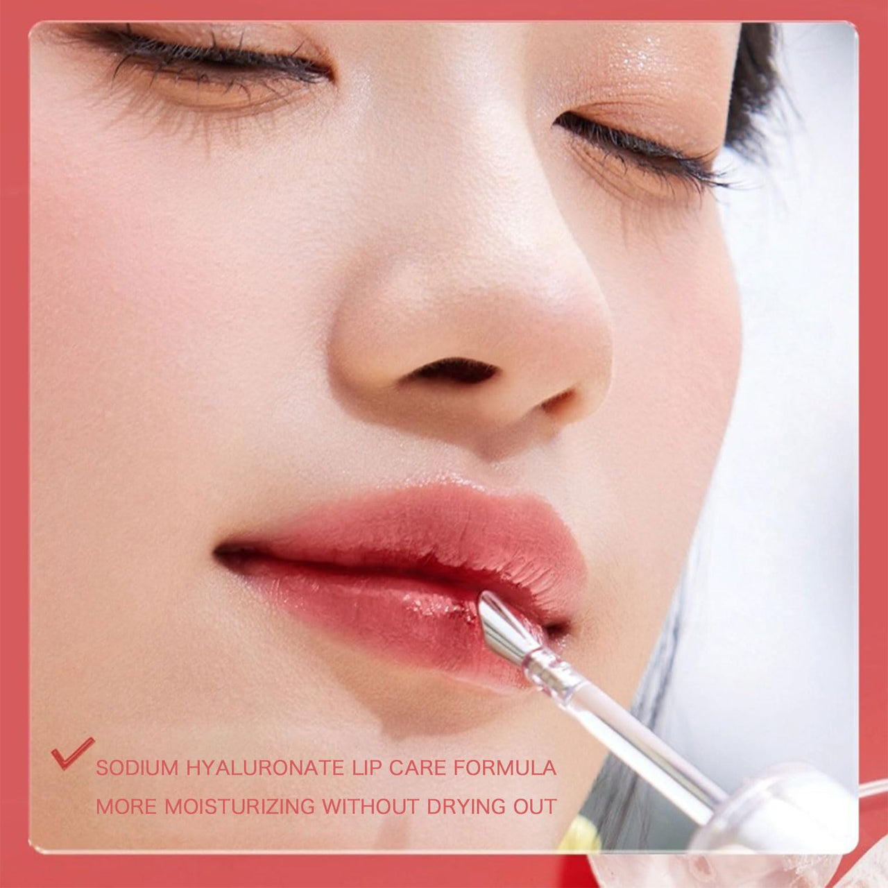 Ice Watery Lip Gloss, Mirror Tea Jelly Light Lip Glaze, Moisturizing Nonstick Liquid Lipstick (#05 Sunset Orange)