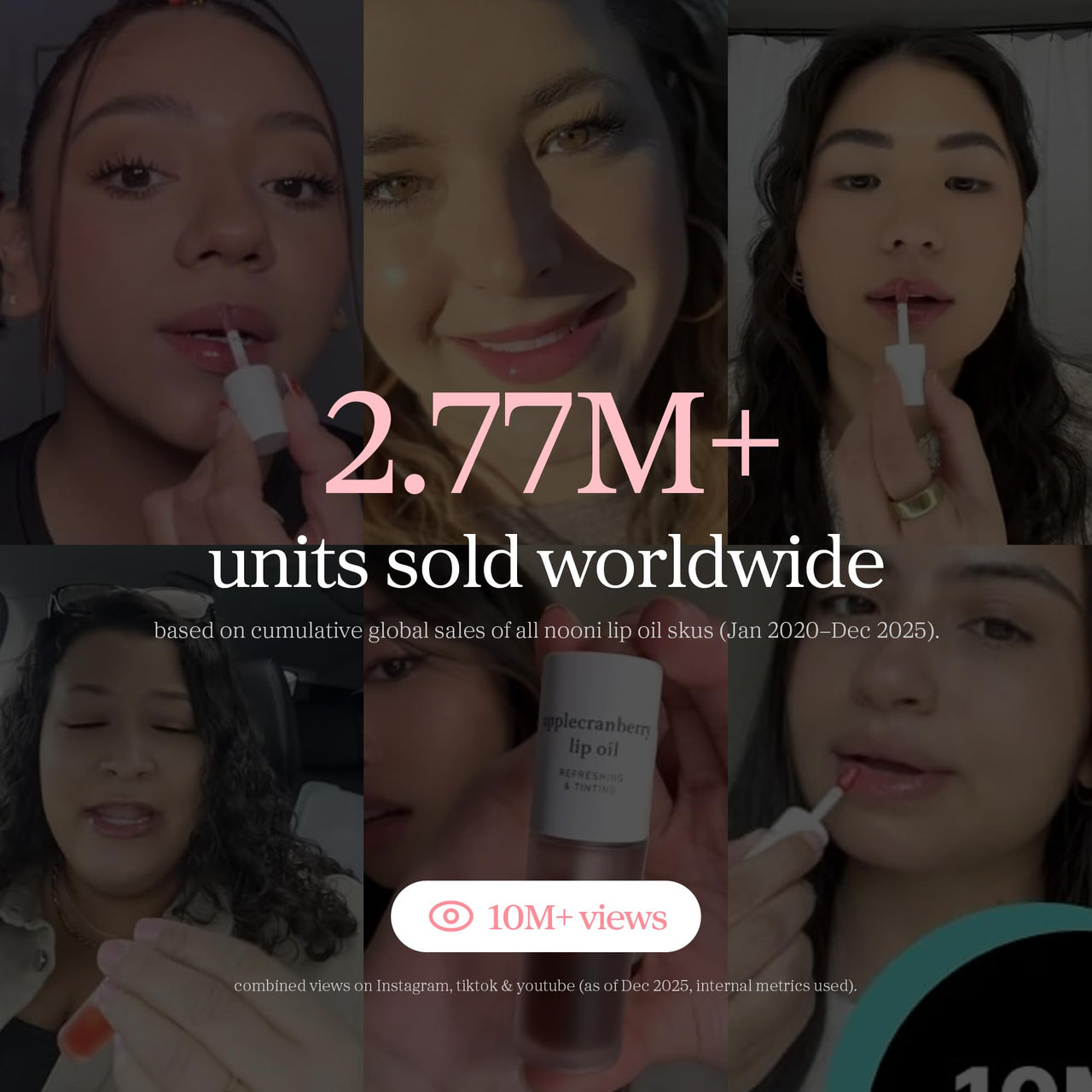 NOONI Korean Lip Oil - Applepeony | Long-Lasting, Moisturizing, Plumping, Revitalizing for Dry Lips, Waterproof, No Peel Off, Hydrating, Stocking Stuffers, Cute Stuff, 0.12 FL Oz