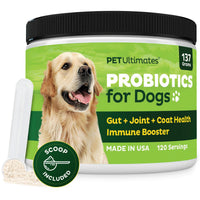 Thumbnail for Pet Ultimates Probiotics for Dogs – 22-Species Dog Probiotics for Digestive Support & Antibiotics Recovery – Skin and Coat Supplement, Enhances Vitality – Dog Health Supplies (1 Pack)