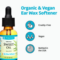 Thumbnail for De La Cruz 100% Pure Sweet Oil for Ears - All Natural Ear Wax Removal - 1 Fl Oz Dropper and 4 Fl Oz Refill Bundle
