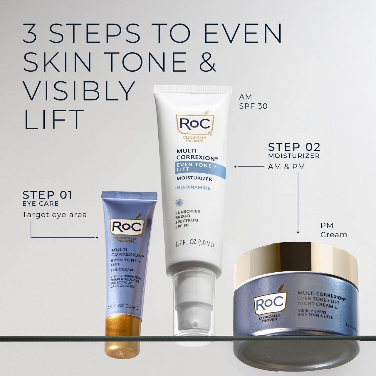 RoC Multi Correxion 5 in 1 Restoring, Anti Aging Night Cream for Face with Hexinol, 1.7 Ounces (Packaging May Vary)