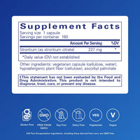 Thumbnail for Pure Encapsulations Strontium (Citrate) | Hypoallergenic Dietary Supplement to Support Healthy Bones* | 180 Capsules